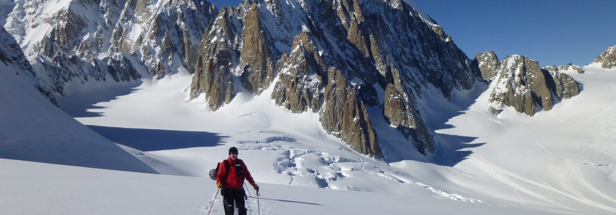 Glacier du Geant, Mont Blanc du Tacul, Ski touring, freeride, off-piste, backcountry, Alpine Energy Guiding, mountaineering & ski adventures, Andrew Lanham Mountain Guide, Chamonix, Aosta Valley, Swiss, lyngen alps