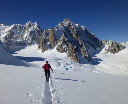 Glacier du Geant, Mont Blanc du Tacul, Ski touring, freeride, off-piste, backcountry, Alpine Energy Guiding, mountaineering & ski adventures, Andrew Lanham Mountain Guide, Chamonix, Aosta Valley, Swiss, lyngen alps